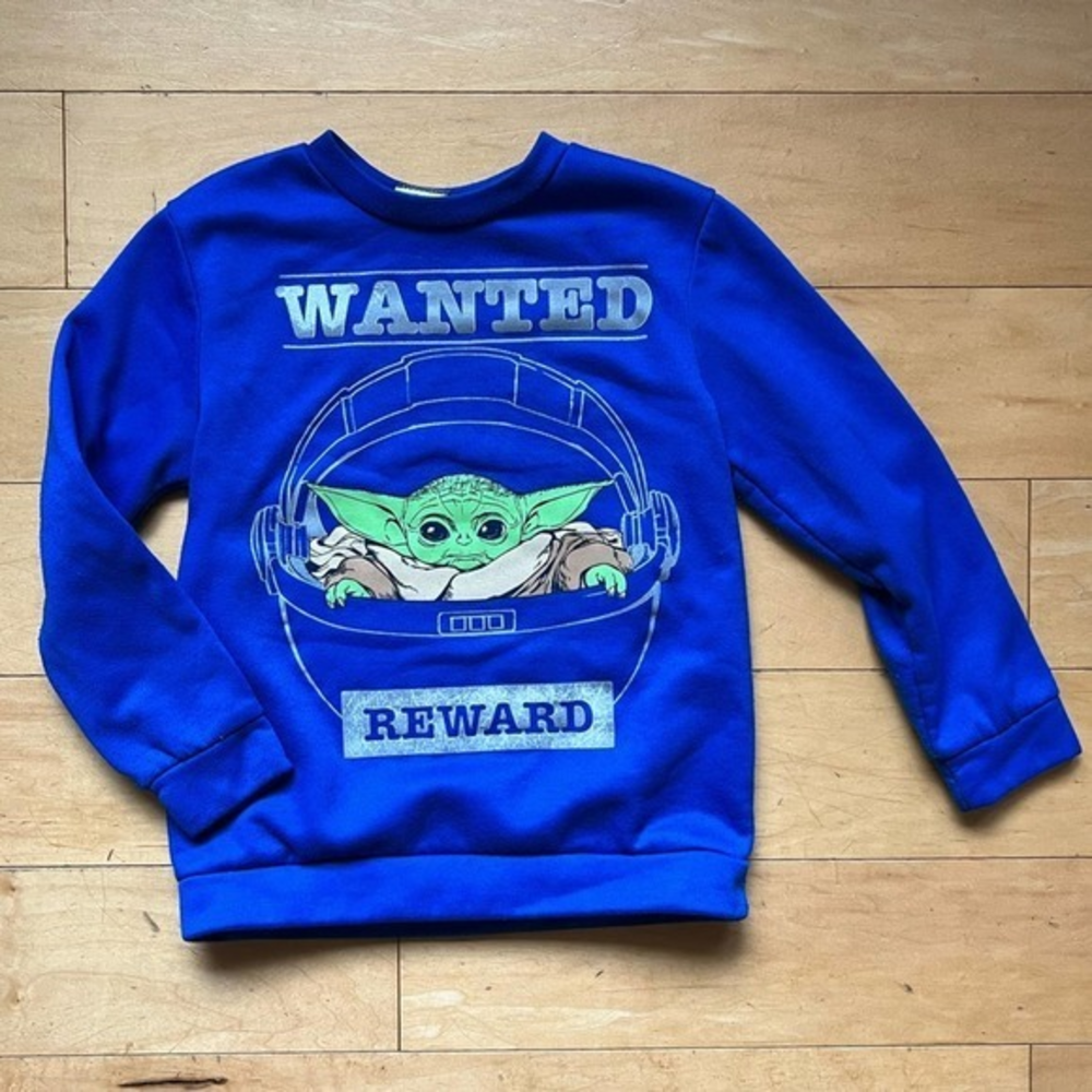Star Wars Yoda Crewneck Sweatshirt Youth Size 7‎